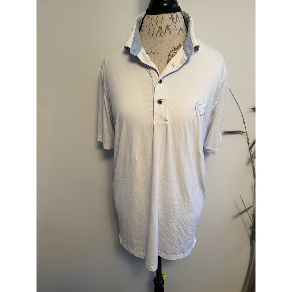 Greyson‎ Golf Polo White Logo Clear Golf Size Large